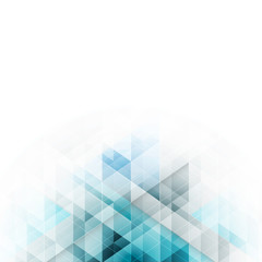 Wall Mural - blue triangles design. abstract vector background with geometric pattern.