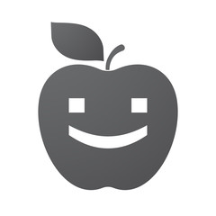 Canvas Print - Isolated apple fruit with a smile text face