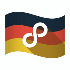 Sticker - Isolated Germany flag with an infinite sign