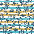 © Nadia Grapes - Trendy sea seamless pattern with hand texture and geometric elements.