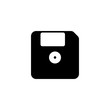 © mut_mut - Pictogram floppy disk icon. Black icon on white background.