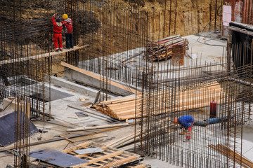 workers working at a construction site