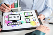 © thodonal - Web design concept on a clipboard