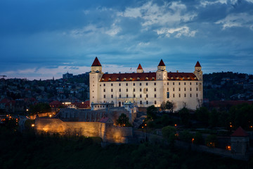 Wall Mural - Bratislava castle in night, Slovakia