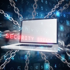 Wall Mural - composite image of virus background
