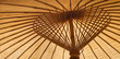 Japanese traditional paper umbrella structure detail from inside
