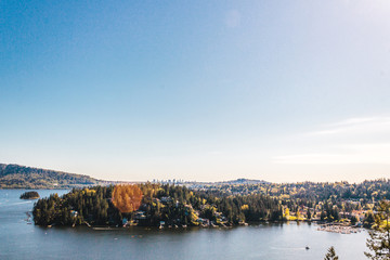 Canvas Print - Deep Cove view from Quarry Rock at North Vancouver, BC, Canada