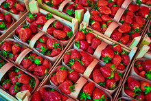 Strawberries For Sale At A Market