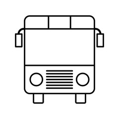 Wall Mural - bus icon over white background. vector illustration