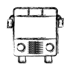 Wall Mural - bus icon over white background. vector illustration