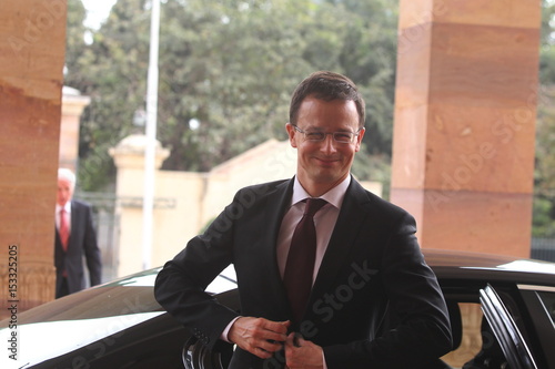 Hungary S Foreign Minister Peter Szijjarto Arrives For A Meeting