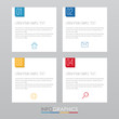 © 053studiosign - Modern Info-graphic Template for Business with four steps multi-Color design, labels design, Vector info-graphic element, Flat style vector illustration.