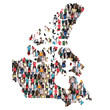 © Markus Mainka - Kanada Karte Leute Menschen People Gruppe Menschengruppe multikulturell