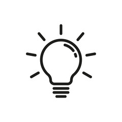 Wall Mural - lightbulb line icon. vector