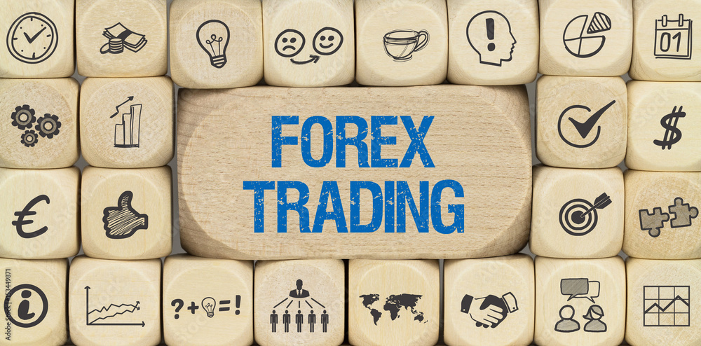 Forex Trading Wurfel Mit Symbole Foto Poster Wandbilder Bei - 