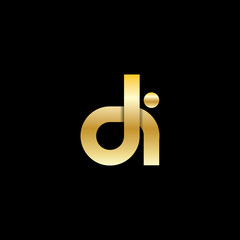 Initial Letter DI Rounded Lowercase Logo