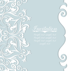 Wall Mural - Baroque ornate frame with place for text