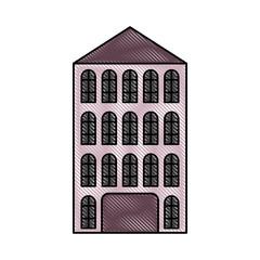 Sticker - isolated italian building vector illustration graphic design
