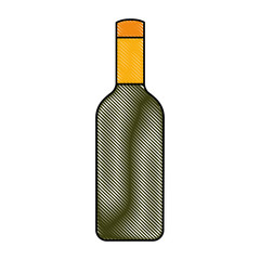 Canvas Print - isolated bottle of wine vector illustration graphic design