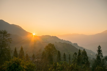 Sunrise on the mountain