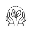 Plant of life- modern vector single line icon