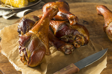 Canvas Print - Barbecue Smoked Turkey Leg