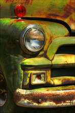 Brightly Colored Abandoned Car