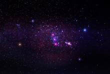 The Orion Constellation With Nebula M42 And Barnards Loop