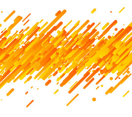 Wall Mural - Orange abstract background on white.