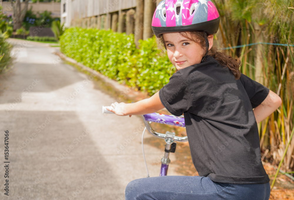 a girl and her bike helmet Atphfety Kids Helmet,2 Sizes Adjustable for Youth Child Boys & Girls Ages 3-5-8-14,Ventilation Multi-Sport for Bicycle Skate : Sports & Outdoors The 3D rubber kitty ears have a pop of purple on the front to round out the kitty look Young girl riding bicycle wearing