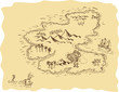 Pirate Treasure Map Sailing Ship Drawing