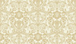 Vector seamless damask pattern. Golden and ivory image. Rich ornament, old Damascus style pattern for wallpapers, textile, Scrapbooking etc.