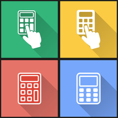 Wall Mural - Calculator icon set.