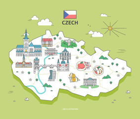 Poster - Czech Travel Landmark Collection