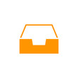© alekseyvanin - inbox icon vector, box solid logo illustration, colorful pictogram isolated on white