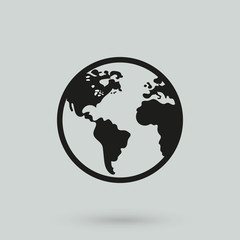 Wall Mural - world icon vector