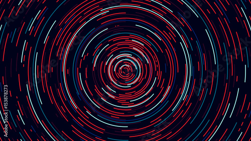 Obraz na płótnie Koloru okręgu cyber tunel, Futurystyczny abstrakcjonistyczny tło, wektorowa ilustracja