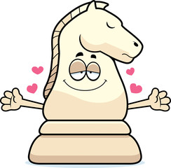 Sticker - Cartoon Chess Knight Hug