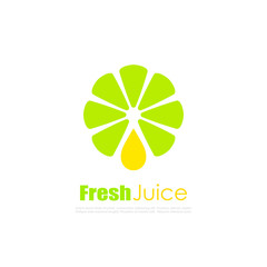 Canvas Print - Natural juice vector logo