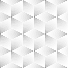 Wall Mural - Seamless Monochrome Pattern. Grungy Geometric Shapes Tiling.