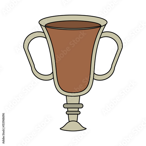 Color Image Cartoon Transparent Glass Cup Of Coffee With Double Handles Vector Illustration Color Image Cartoon Transparent Glass Cup Of Coffee With Double Handles Vector Illustration