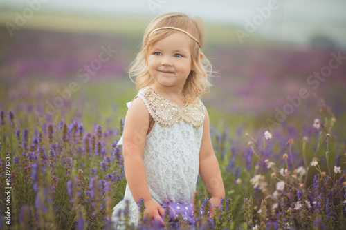 white dress with lavender flowers
