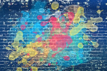 Paint Splash On Brick Wall