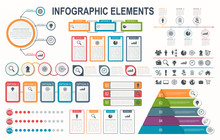 Infographic Elements, Diagram, Workflow Layout, Business Step Options, Banner, Web Design.
