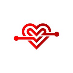 Wall Mural - heart love icon vector element