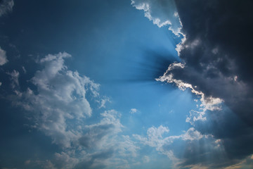 The vast blue sky and clouds sky