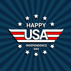 Wall Mural - Happy independence day of USA