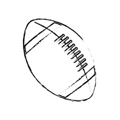 Sticker - american footbal ball sport equipment vector illustration