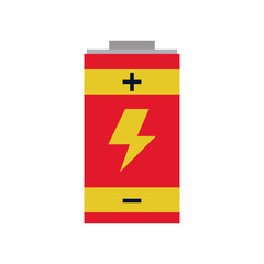 Poster - battery charger energy generation symbol vector illustration