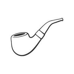 Wall Mural - Doodle of retro smoking pipe